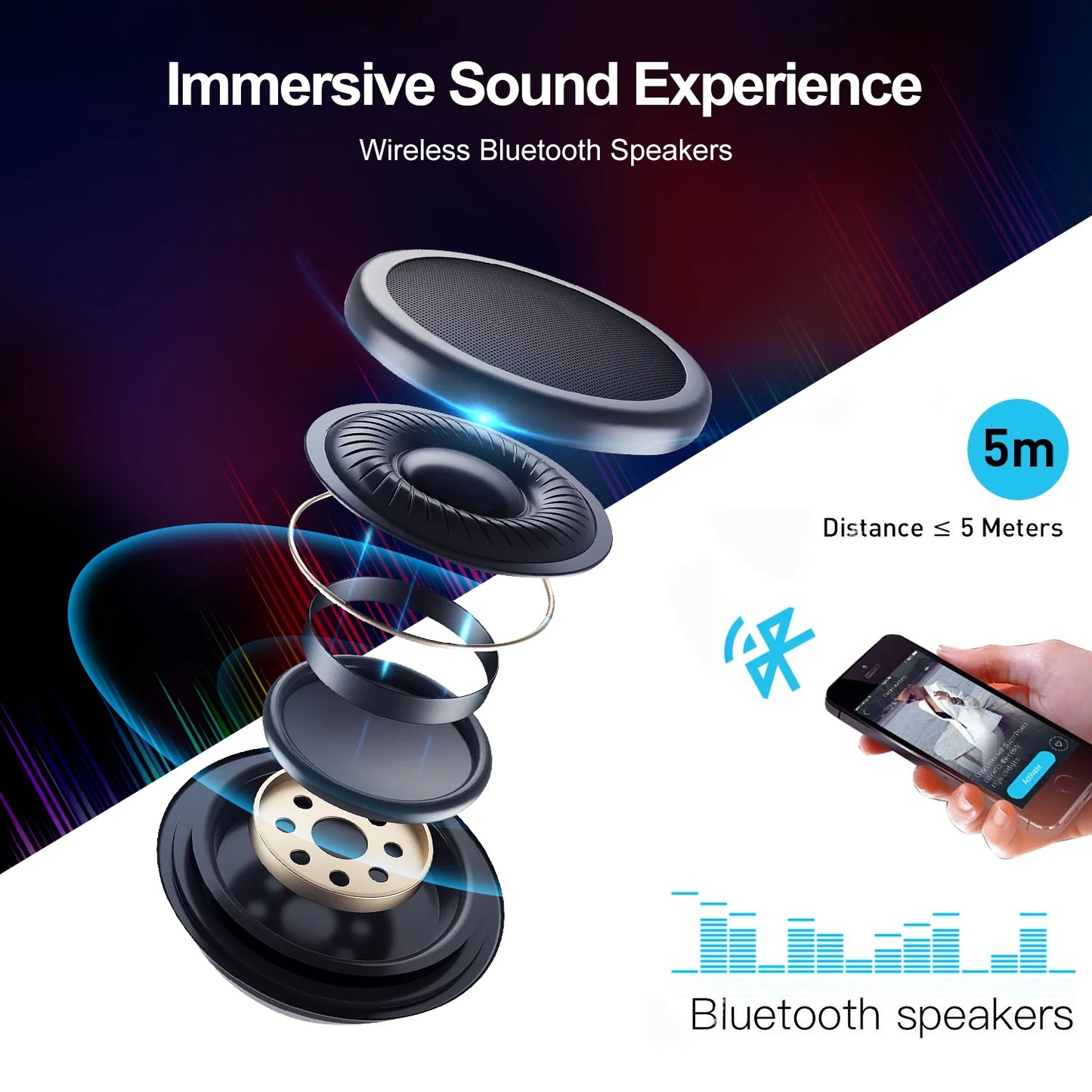 Gaming Recliner Chair Bluetooth Speakers Footrest Racing Style Single Living Room Sofa PU Leather Home Theater Seating Massage Lumbar Support, Blue