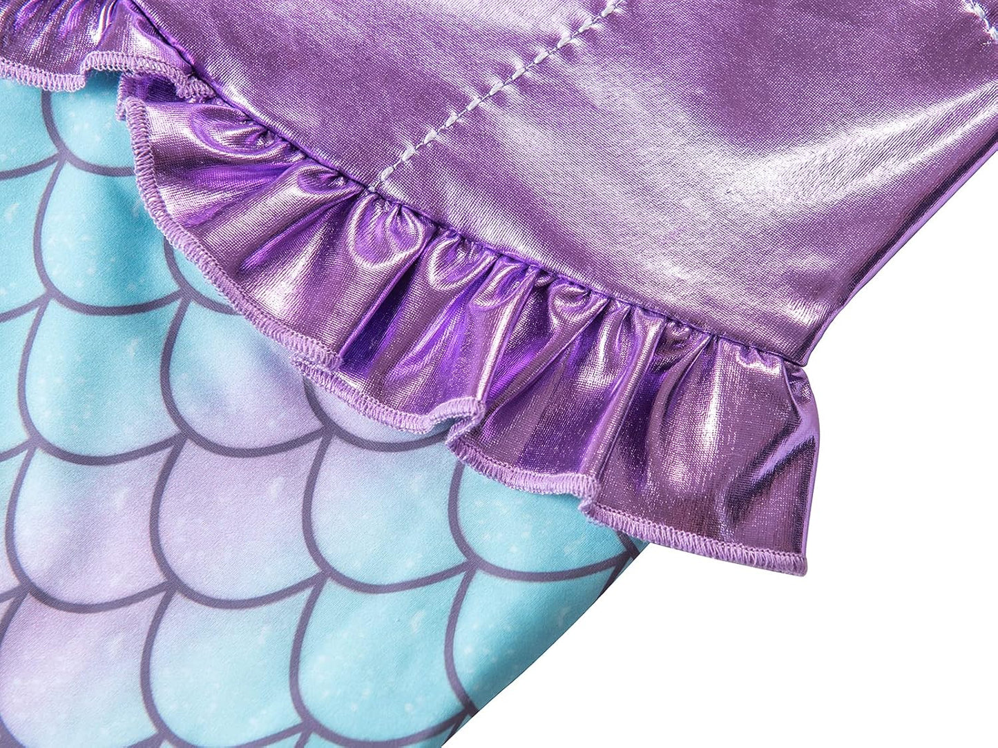 Girls Mermaid Costume Princess Dress up with Accessories Purple, 5T