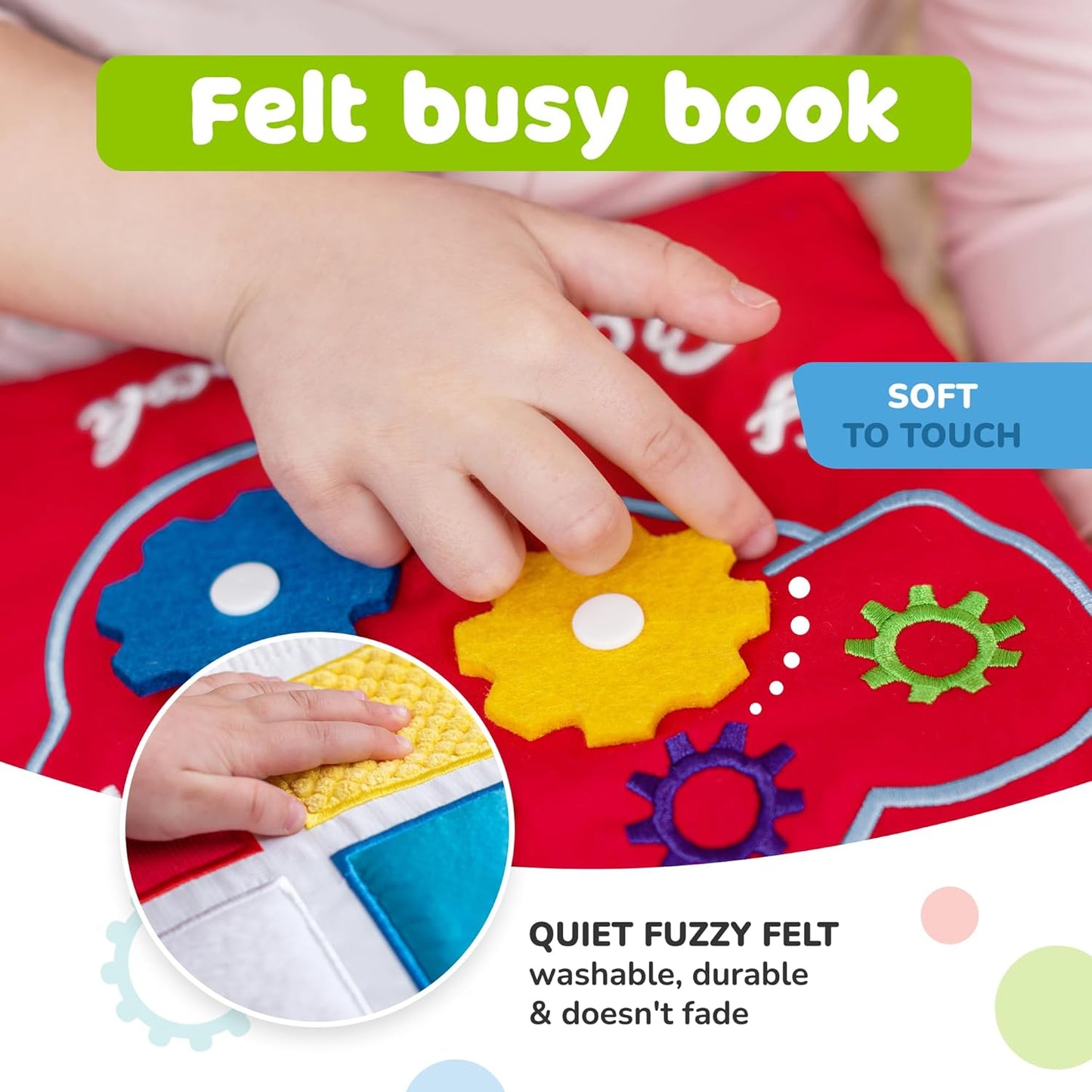 Toddler Busy Book for 1 Year Old - Airplane Toys for Toddlers 1-3, Activity Quiet Book, Kids Travel Essentials, Montessori Busy Board Travel Activities, Gift for Boys & Girls