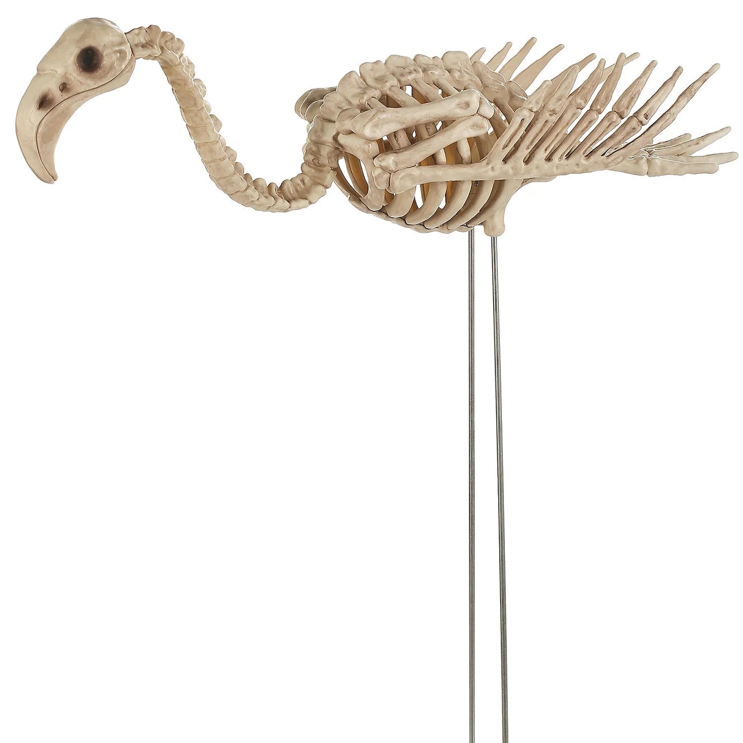 27" Flamingo Skeleton Halloween Decoration