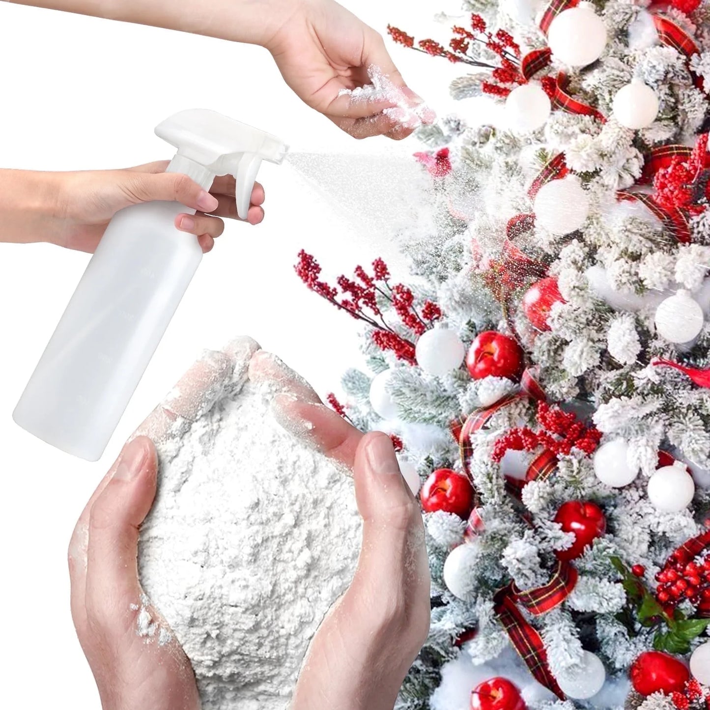 Christmas Decorations, Artificial Snow for Christmas Tree Fake Snow Decoration for Winter Displays