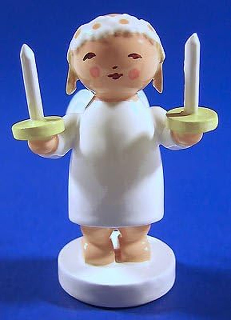Wendt & Kuhn Blonde Goodwill Snowflake Angel Figurine Candles Handmade German Figurine