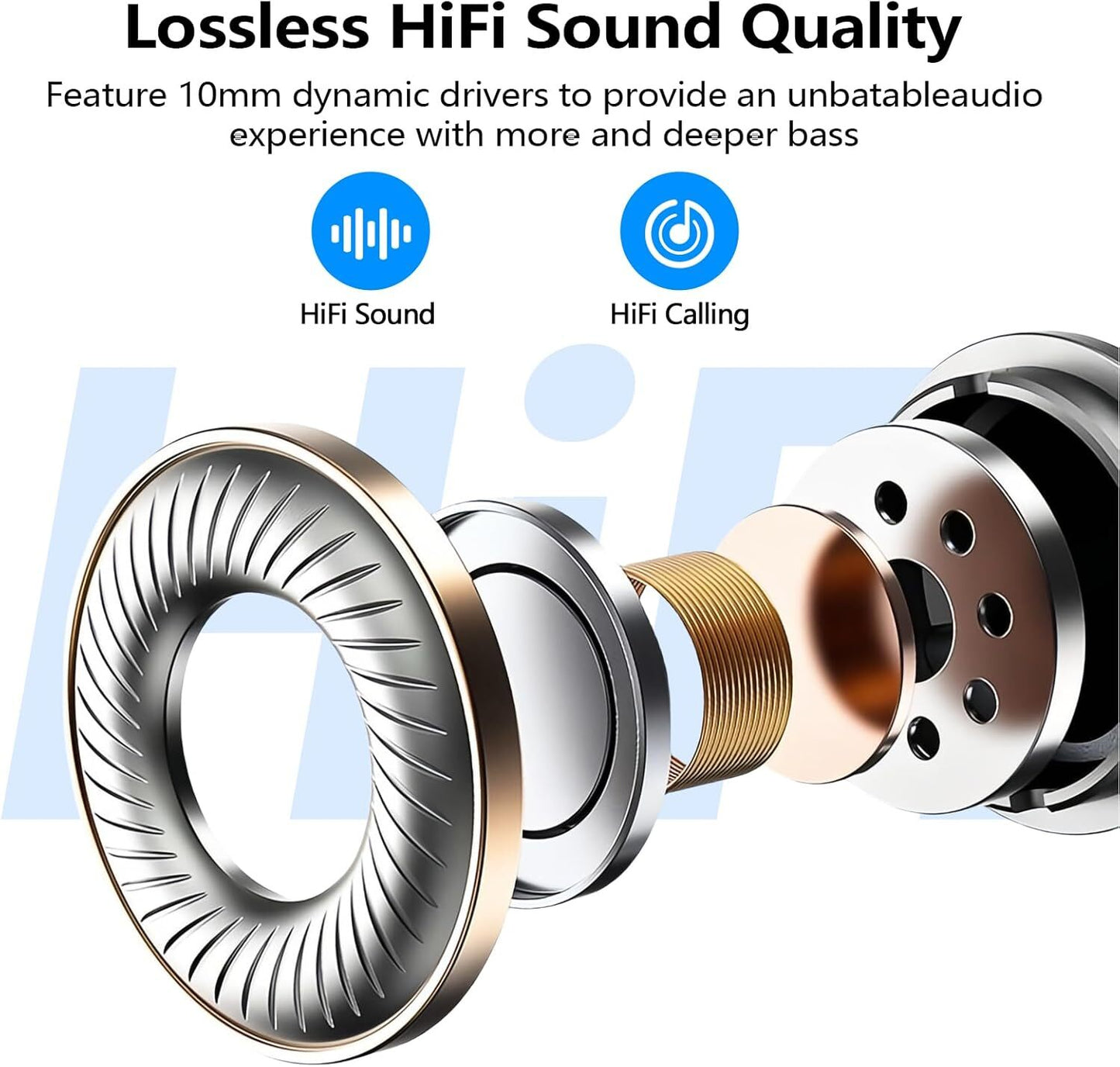 Wireless Earbuds Bluetooth 5.3 in Ear Buds Light-Weight Headphones,Dee