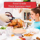 2 Pack Stainless Steel Kitchen Shears Scissors Set for Meat Poultry Fish Nuts Vegetables