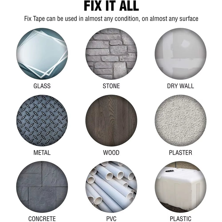 10Cm Width Super Strong Adhesive Quick Seal and Patch Leaks Tape 1.5M Waterproof Repair Tape for Plumbing Pool Repairs