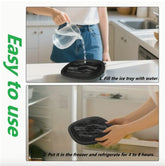 Facial Ice Bath Bowl – Foldable Silicone Cold Therapy Skincare Tool (Black)