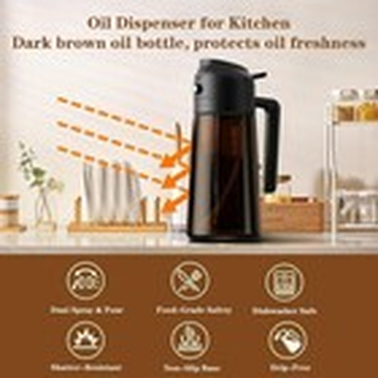 Oil Sprayer for Cooking, Kitchen Maiden 2 in 1 Spray and Pour Olive Oil Dispense