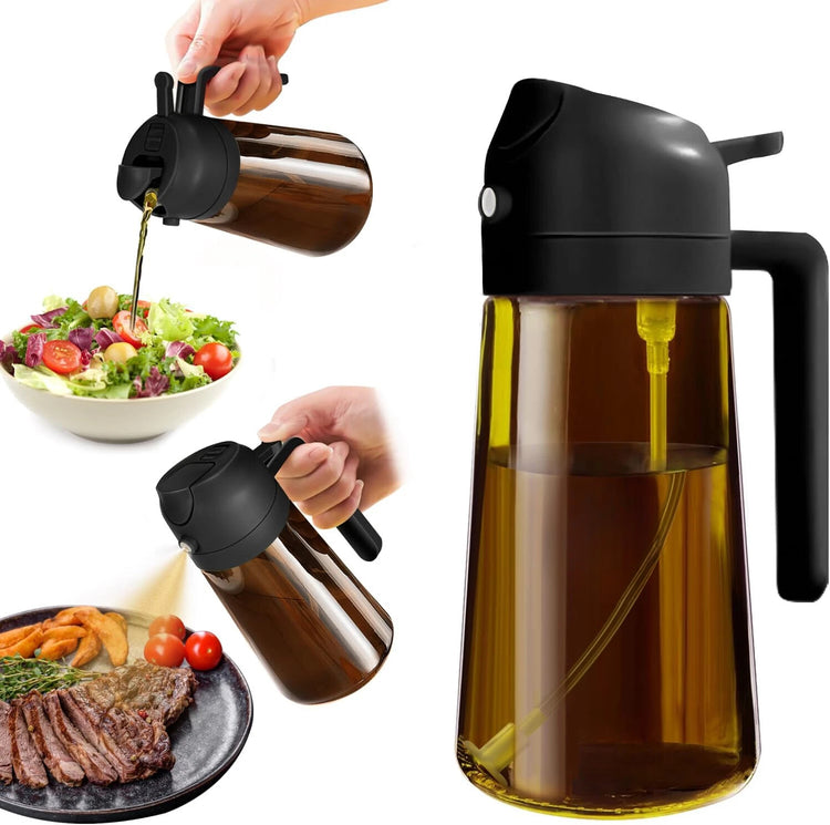 Oil Sprayer for Cooking, Kitchen Maiden 2 in 1 Spray and Pour Olive Oil Dispense