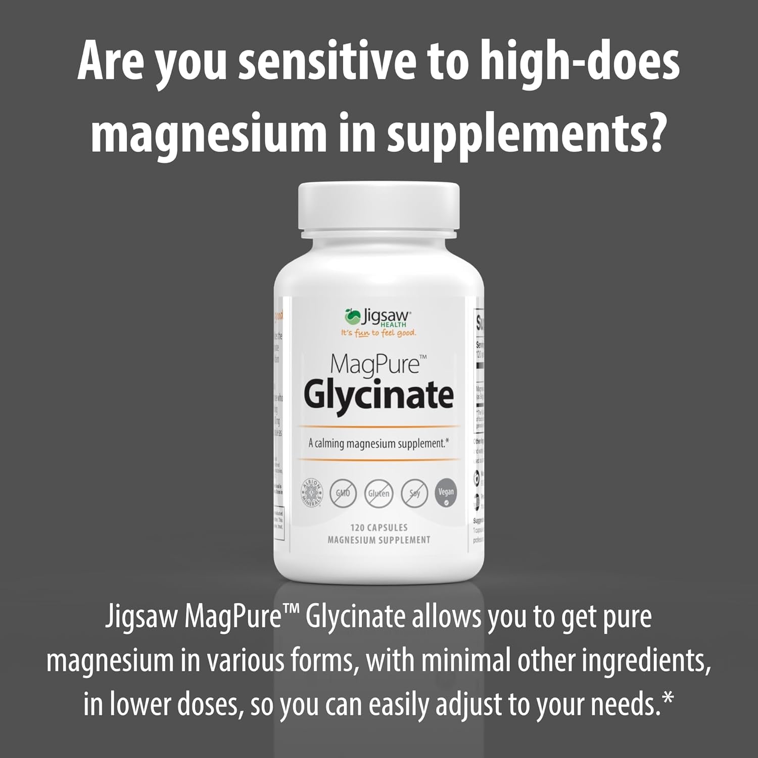 Magpure Glycinate | Premium Magnesium Glycinate Capsules | 120 Servings
