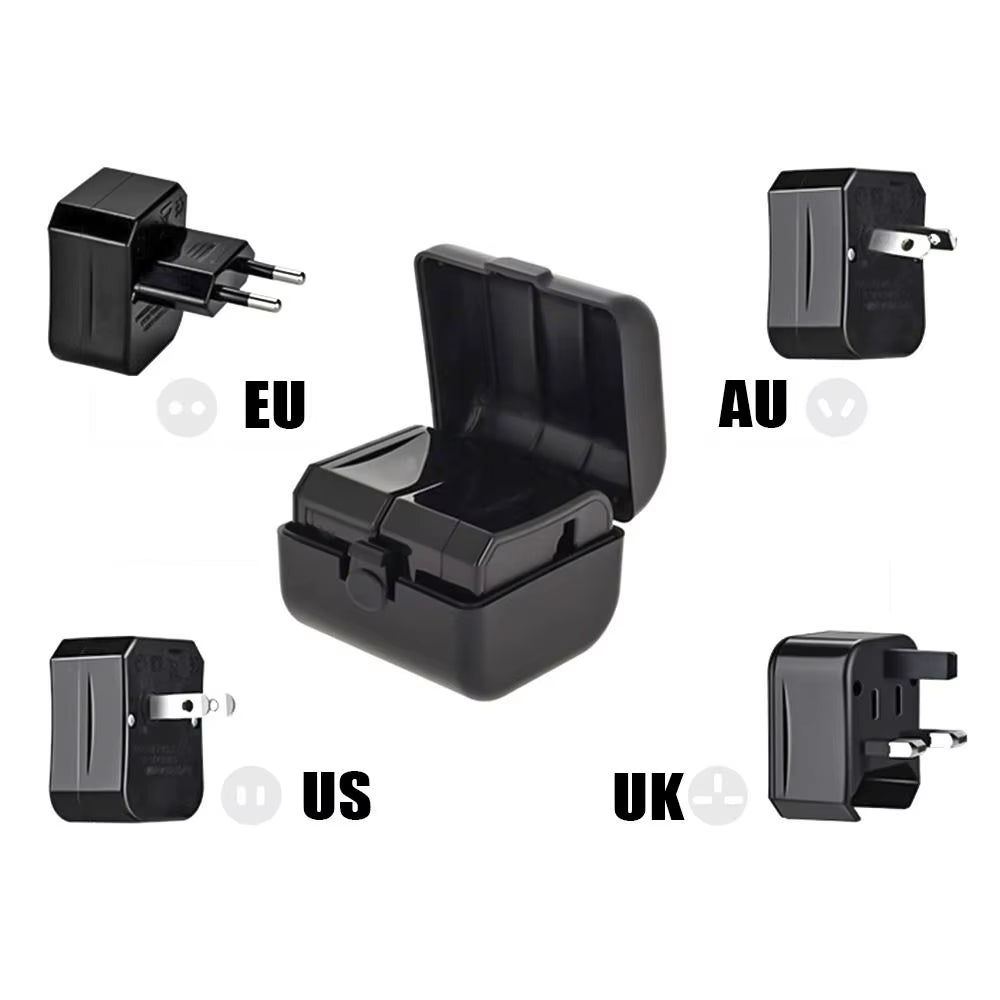 Universal Travel Plug All in One Adapter with EU US UK AU Plug Global Travel Power Charger Sockets Converter