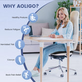 Gel Seat Cushion for Long Sitting, Office Chair, Car, Wheelchair, Black