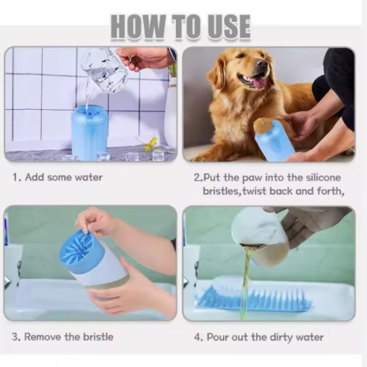 Dog Paw Cleaner Cup Soft Silicone Combs Portable Outdoor Pet Foot Washer Paw Clean Brush Quickly Wash Foot Cleaning Bucket