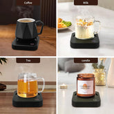 Coffee Mug Warmer, Smart Cup Warmer for Desk, 3 Temperature Control & Auto Shut Off, Electric Cup Warmer for Heating Milk,Tea,Beverage,Candle (Black-No Mug)