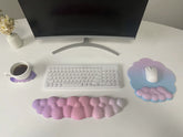 Keyboard Wrist Rest Mouse Pad Wrist Rest Support Ergonimic Arm Rest Cloud Mousepads and Keyboard Rest Support Office
