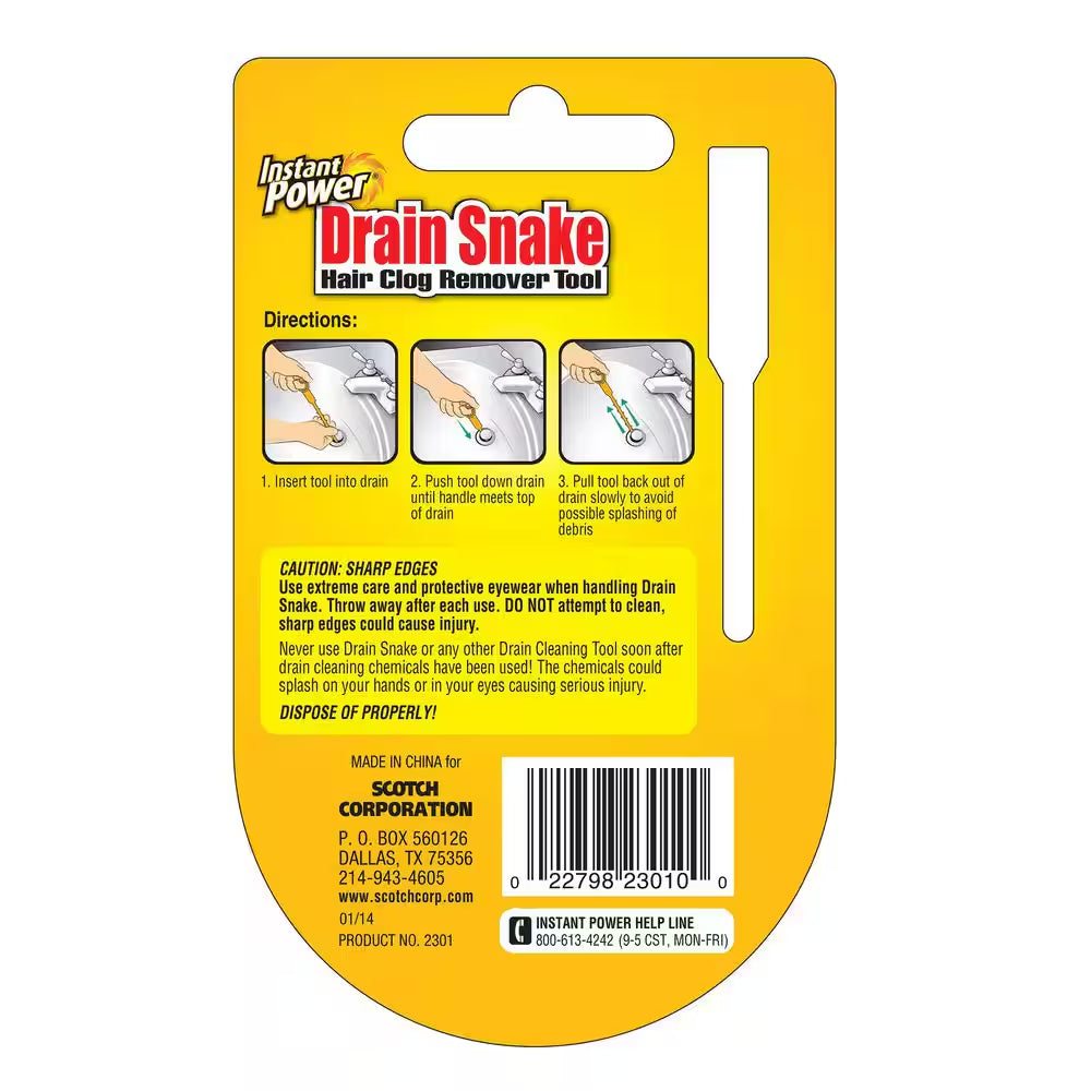 Drain Snake Hair Clog Remover Tool