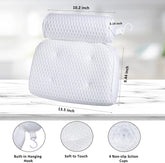 Bath Pillow for Tub Support Neck and Back, Bathtub Pillow Bath Accessories for Bathtub Women, Hot Tub Accessories for Adults White