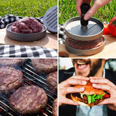 Conjunto De Prensa Para Hamburguesas Con Molde Antiadherente Y Papeles Para BBQ
