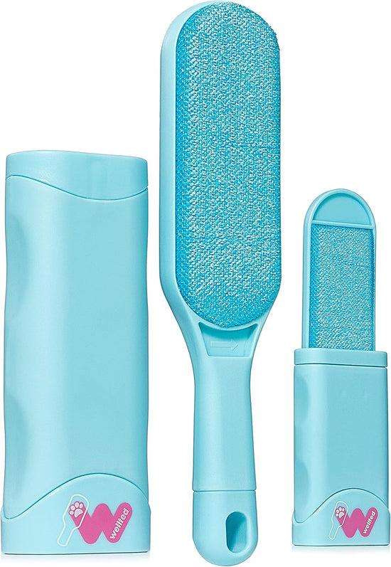 New Blue Self-Cleaning Double-Sided Pet Hair Remover for Couch, Furniture, Clothing, Car Seats, Carpet, Pet Bed - Dog & Cat Hair Remover, Fur & Lint Brush