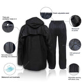 Traje Para Lluvia Impermeable Con Capucha Chaqueta Y Pantalón Ropa, Xlarge