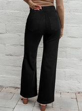 Womens Flare Jeans High Waisted Wide Leg Baggy Jeans for Women Stretch Denim Pants