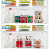 Soda Can Organizer for Refrigerator and Egg Holder for Fridge Set