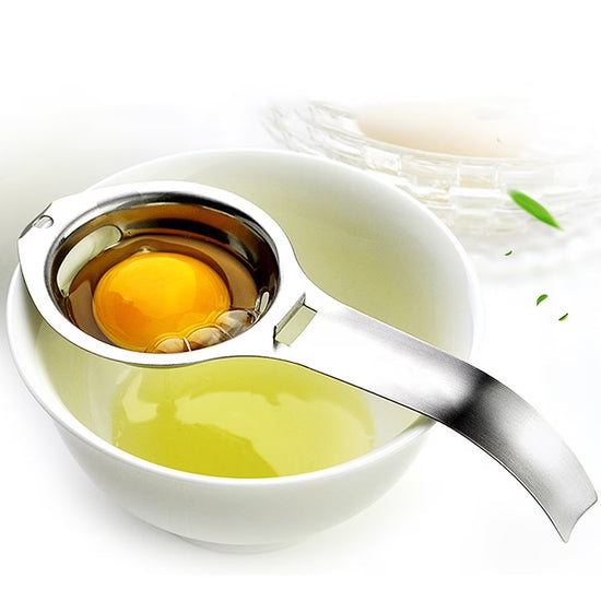 Stainless Steel Yolk White Separator under $5!  Stainless Steel Egg Yolk Separator, Kitchen Gadget for Separating Egg Whites, Easy to Clean Egg White Separator Tool, Baking and Cooking Tool