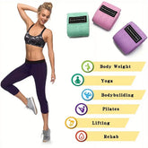 Fabric Resistance Bands for Legs and Butt Home Workout - Non Slip Booty Bands Set