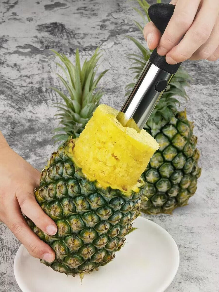 1Set Stainless Steel Pineapple Corer Slicer Peeler Cutter Fruit Rings Diced Tool