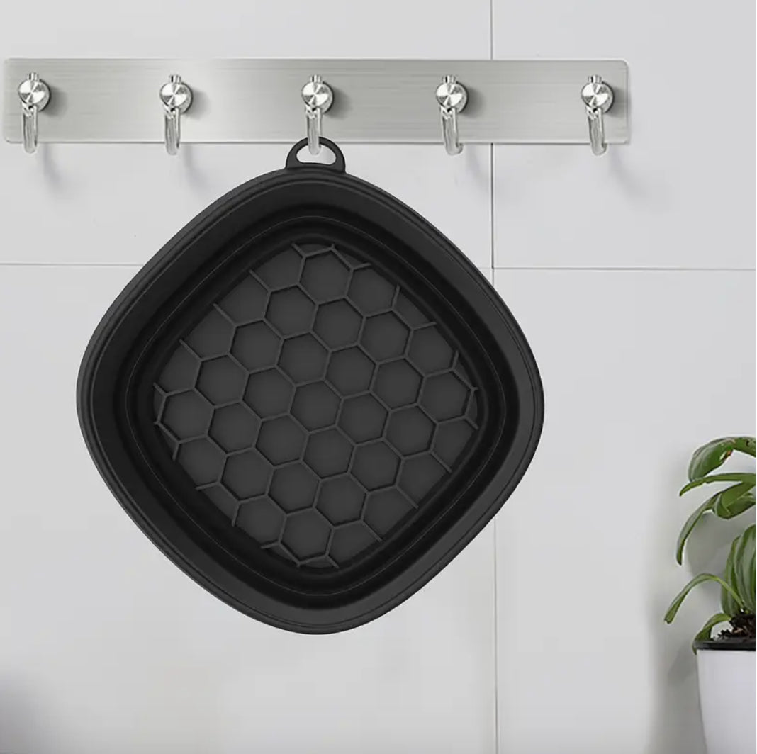 Facial Ice Bath Bowl – Foldable Silicone Cold Therapy Skincare Tool (Black)