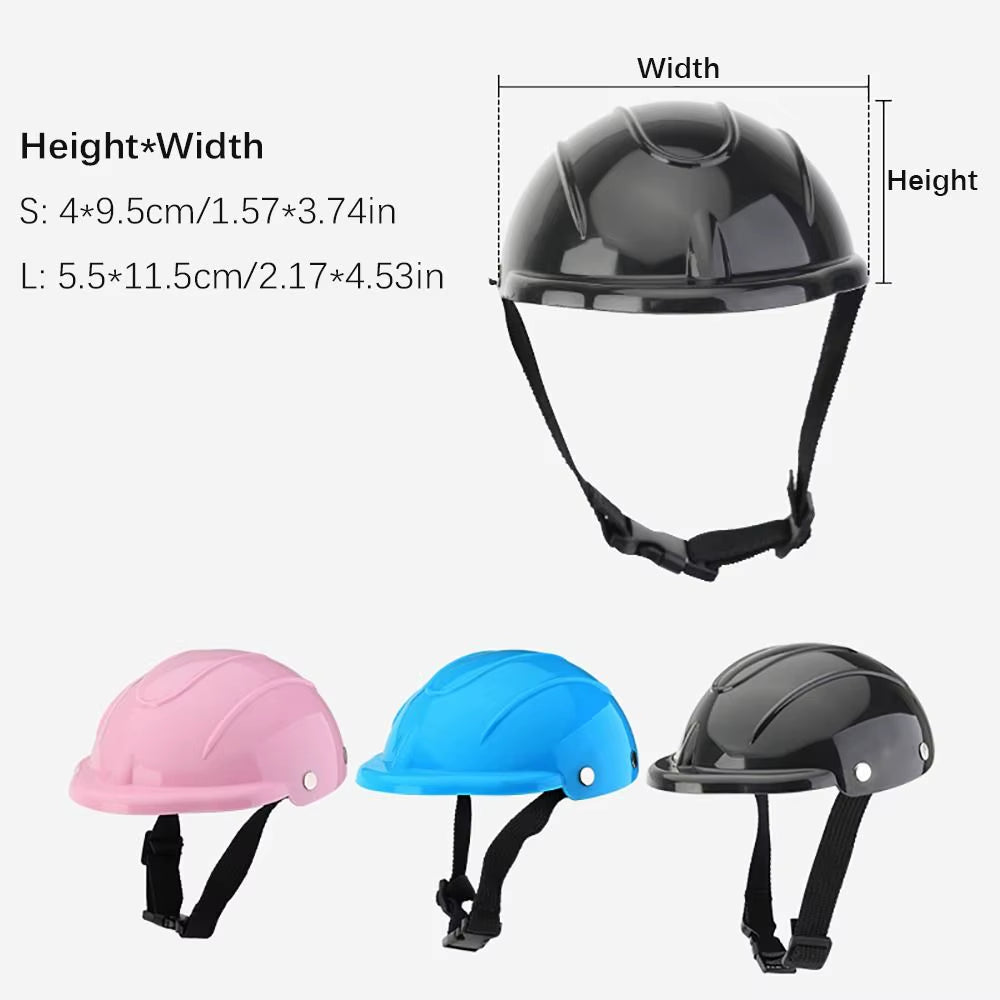 Pet Dog Helmets Pet Motorcycle Headgear Adjustable Puppy Safety Helmet Pet Locomotive Helmet Handsome Dog Accessories
