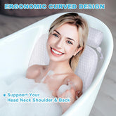 Bath Pillow for Tub Support Neck and Back, Bathtub Pillow Bath Accessories for Bathtub Women, Hot Tub Accessories for Adults White