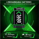 Rechargeable Battery for Xbox One Controller 4 X 3600Mwh Battery for Xbox One/Xbox Series X/S Charging Accessories ﻿
