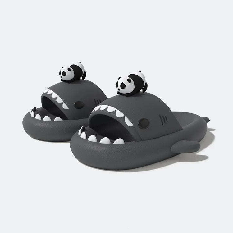 Cute Shark Slippers for Women & Men Summer Platform Night Glow-In-The-Dark Indoor Beach Slides Home Street Wear DIY Accessory