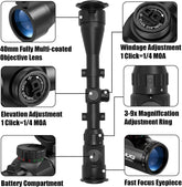 "Mira Telescópica Táctica Francotirador 3-9X40Mm Para Prueba De Niebla De Caza "