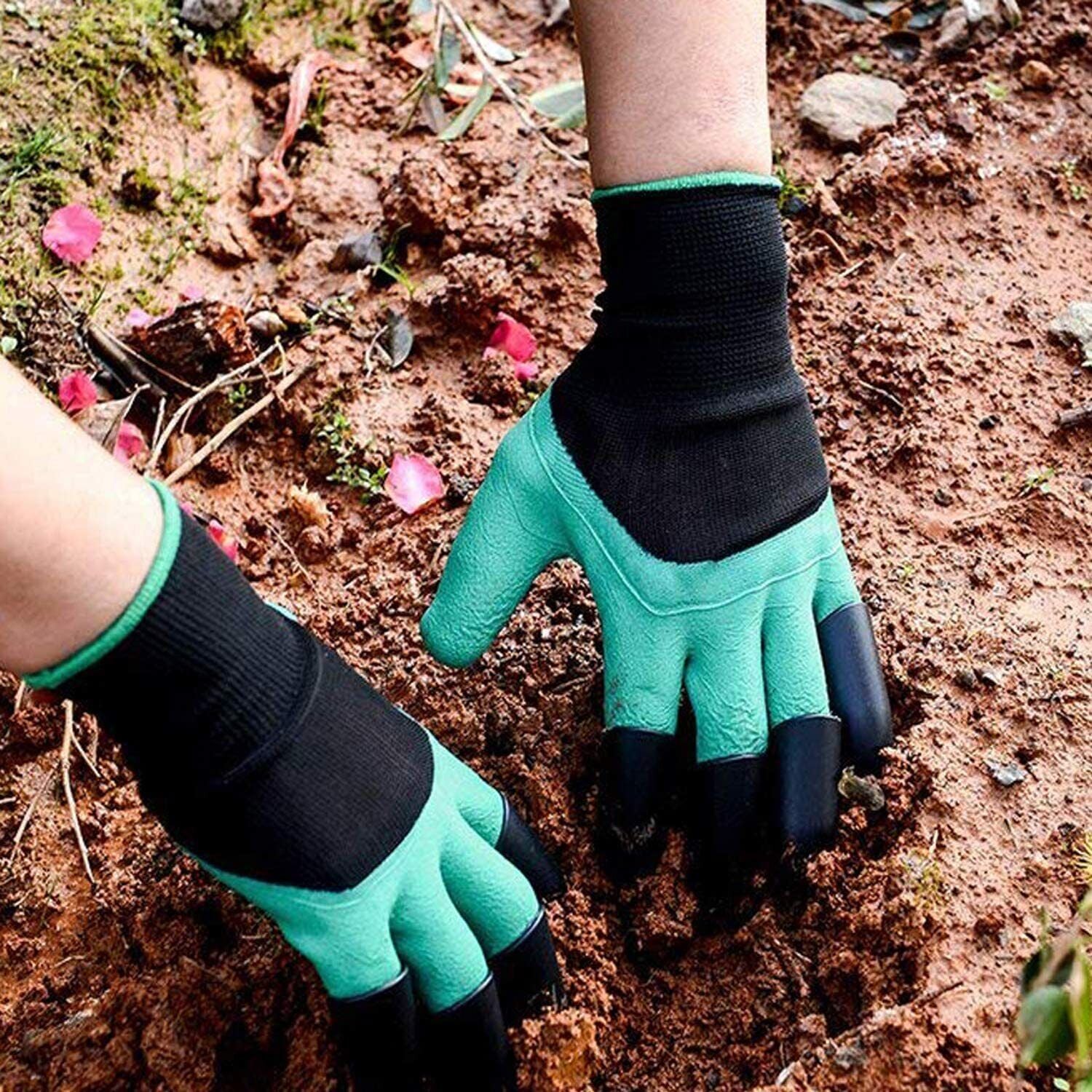 Garden Gloves with Claws Digging Planting Work Gloves Gardening Yard Safe Gloves