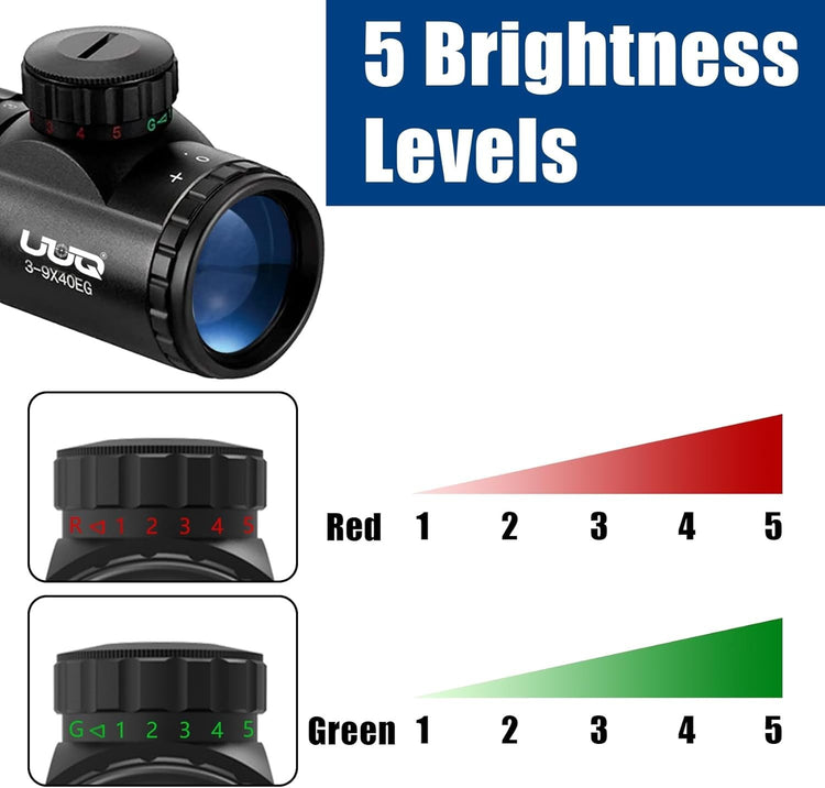 "Mira Telescópica Táctica Francotirador 3-9X40Mm Para Prueba De Niebla De Caza "
