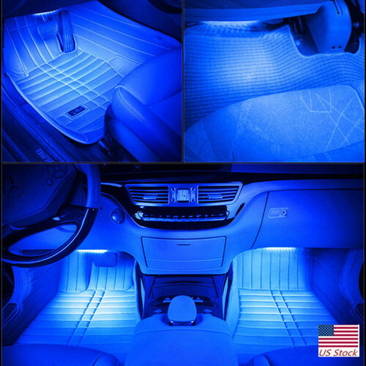 RGB LED CAR Interior Accessories Floor Decorative Atmosphere Strip Lamp Lights