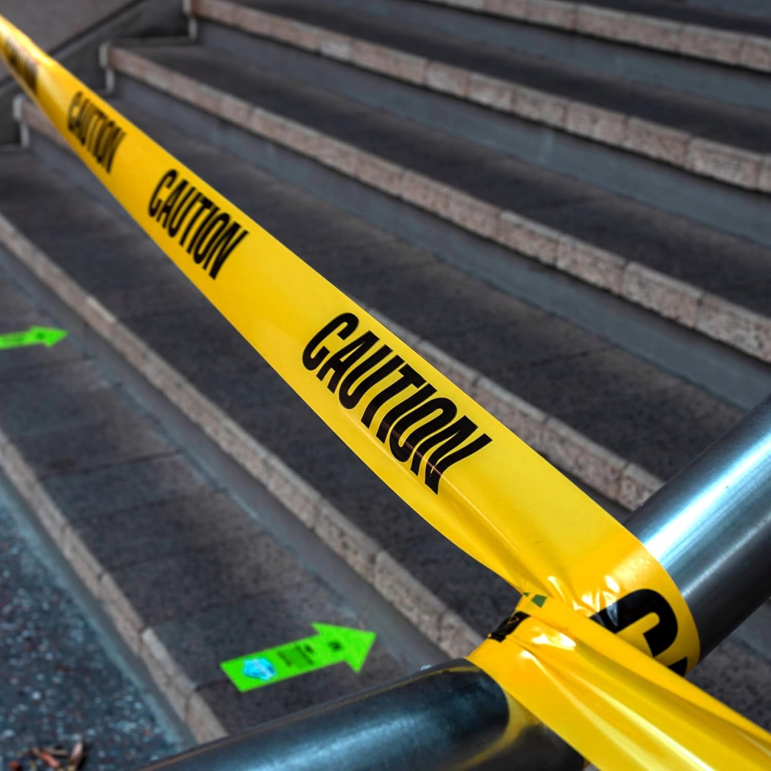 Caution Tape 2 Pack 3 Inch X 1000 Feet, Bright Yellow W/Bold Black Text, 3" Wide for Maximum Readability Strongest & Thickest Tape for Danger/Hazardous Areas