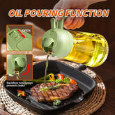 16Oz Oil Dispenser Bottle 2 in 1 Olive Oil Sprayer for Kitchen Cooking 470Ml