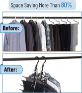 - Space Saving Hangers, Black, 8 Pack, Clothes Organizers, Shirt Hangers, Magic Closet Space Savers