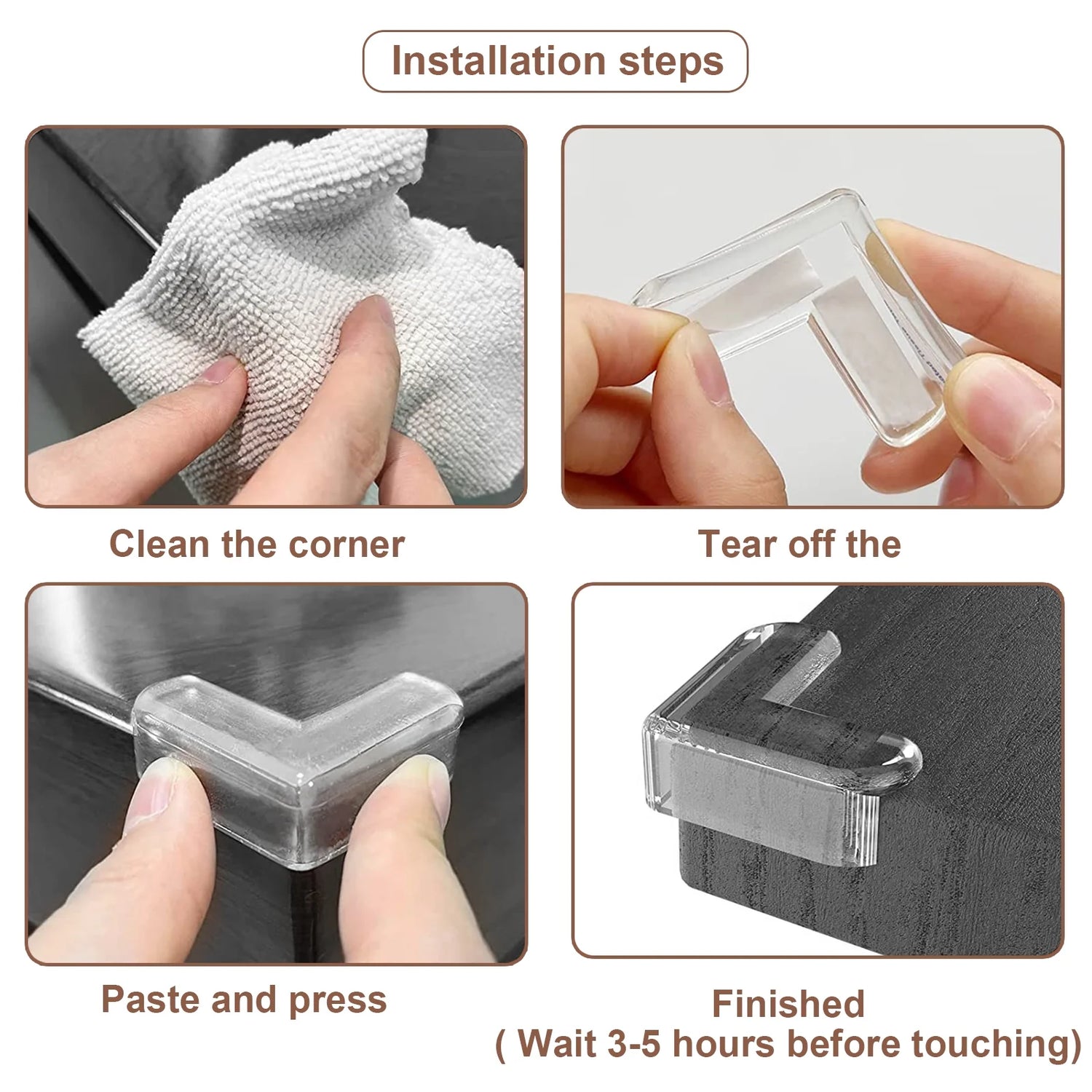 Table Corner Protectors for Furniture Baby Safety Proofing Corner Guards 20 Pack