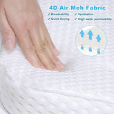 Bath Pillow for Tub Support Neck and Back, Bathtub Pillow Bath Accessories for Bathtub Women, Hot Tub Accessories for Adults White