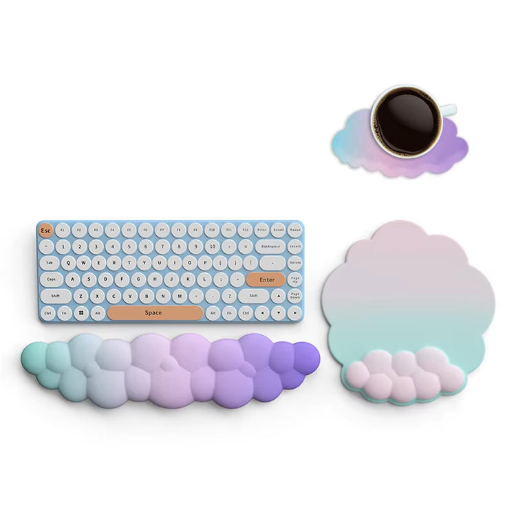 Keyboard Wrist Rest Mouse Pad Wrist Rest Support Ergonimic Arm Rest Cloud Mousepads and Keyboard Rest Support Office