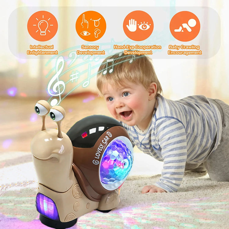 Baby Crawling Crab Toys for 1 Year Old, Light up Musical Sensory Toys for 12-18 Months Boys Girls Gifts