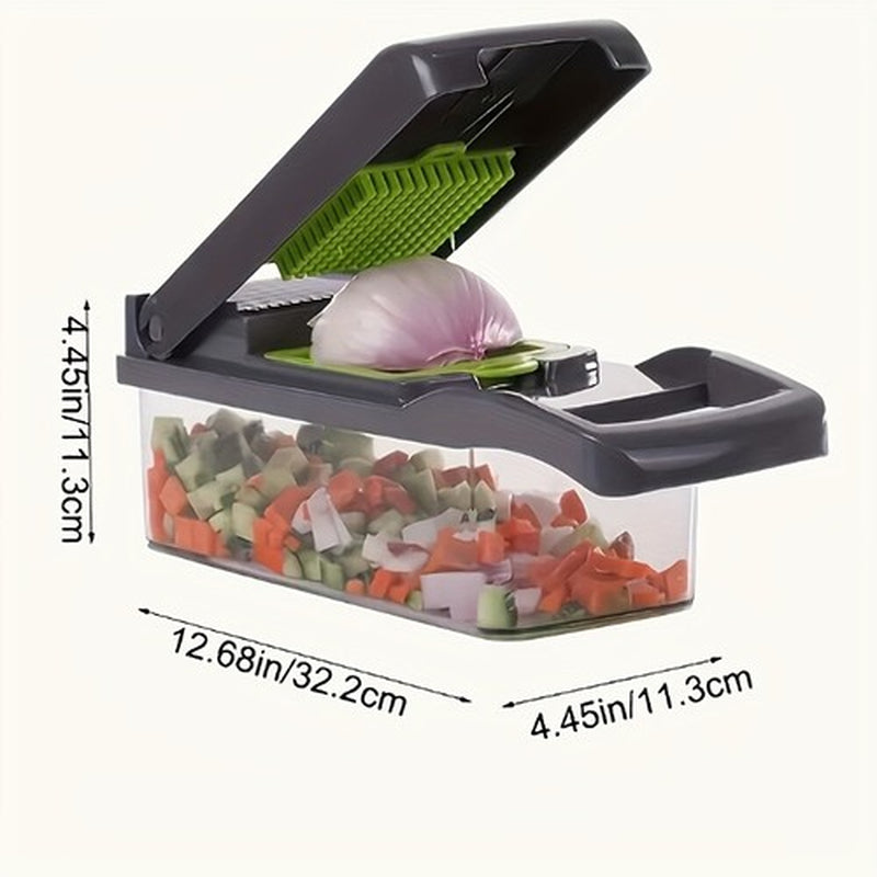 15-In-1 Vegetable Fruit Kitchen Chopper Cutter Food Onion Veggie Dicer Slicer