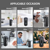 Automatic Soap Dispenser, Touchless Soap Dispenser, 3 Adjustable Volume Hand Free Soap Dispenser, Bathroom Soap Dispenser, Dish Soap Dispenser for Kitchen Bathroom, Liquid Soap Dispenser Black