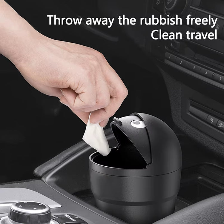 Car Trash Can Universal Auto Organizer Storage Box with Swing Lid Cute Mini Automotive Leakproof Vehicle Trash Bin for Car