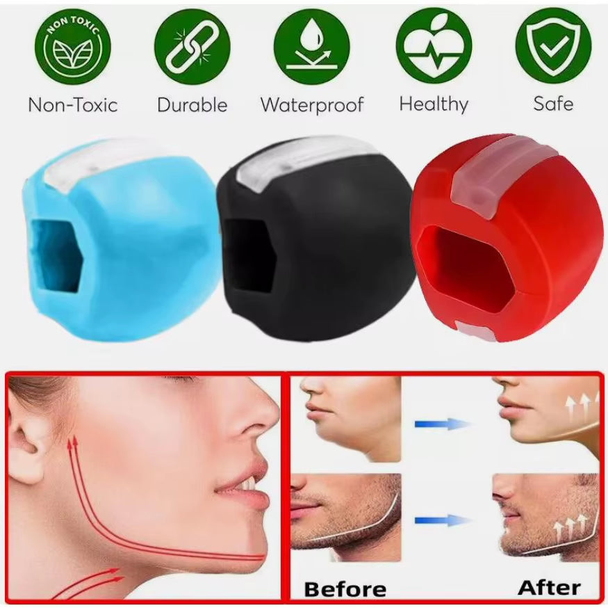 3PCS Quality Face Masseter Facial Shape Go Mouth Jawline Jaw Muscle Exerciser Chew Ball Chew Bite Breaker Training Durable
