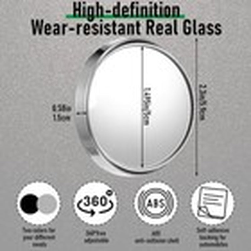 4 Pcs Blind Spot Car Mirrors Wide View Angle Glass round Side Rear Adjustable