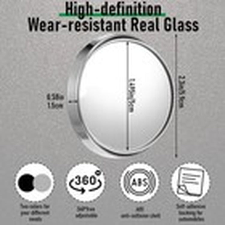 4 Pcs Blind Spot Car Mirrors Wide View Angle Glass round Side Rear Adjustable